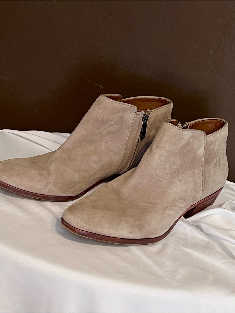 SAM. Cream Suede Slip-On Shoe